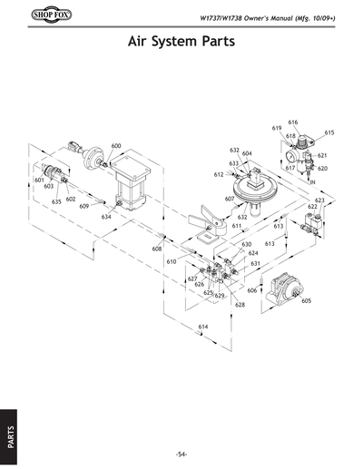 Parts for W1738 37