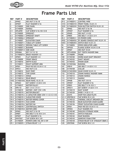 Part Diagram for W1740
