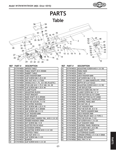 Part Diagram for W1741SW