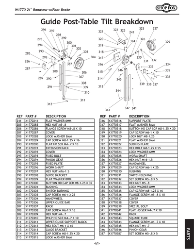 Part Diagram for W1770