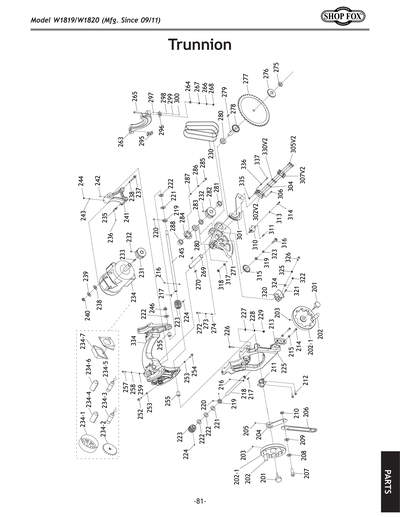 Parts for W1819 10