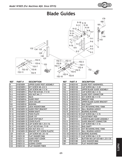 Part Diagram for W1825