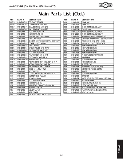 Part Diagram for W1842
