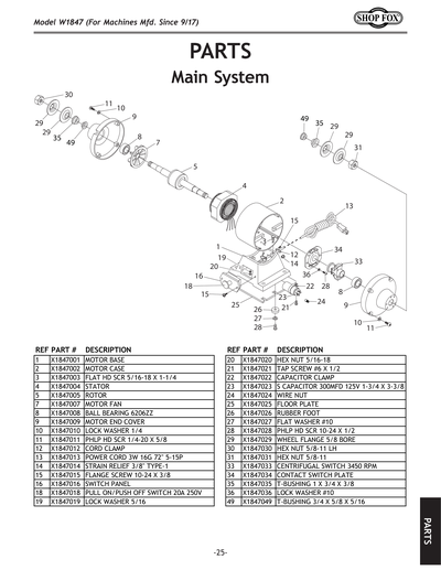 Part Diagram for W1847