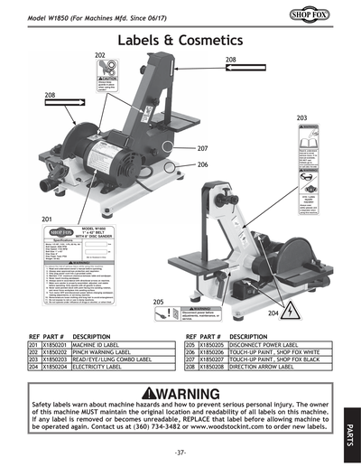 Part Diagram for W1850