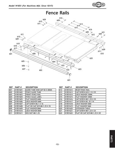 Part Diagram for W1851