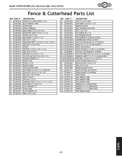 Part Diagram for W1858