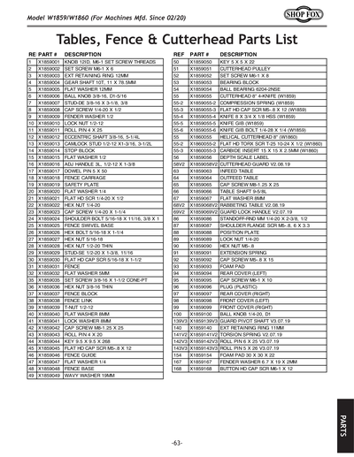 Part Diagram for W1859