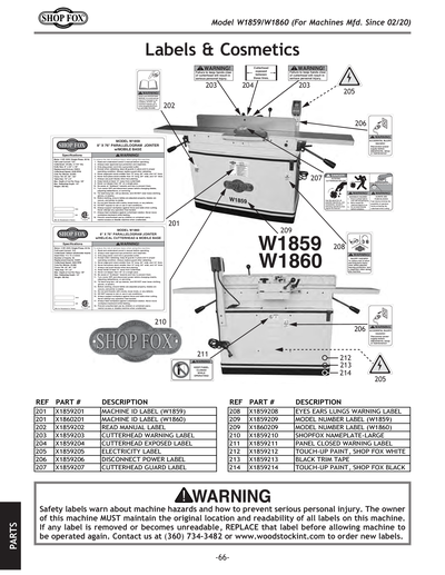 Part Diagram for W1860