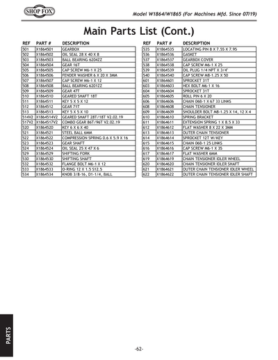 Part Diagram for W1864