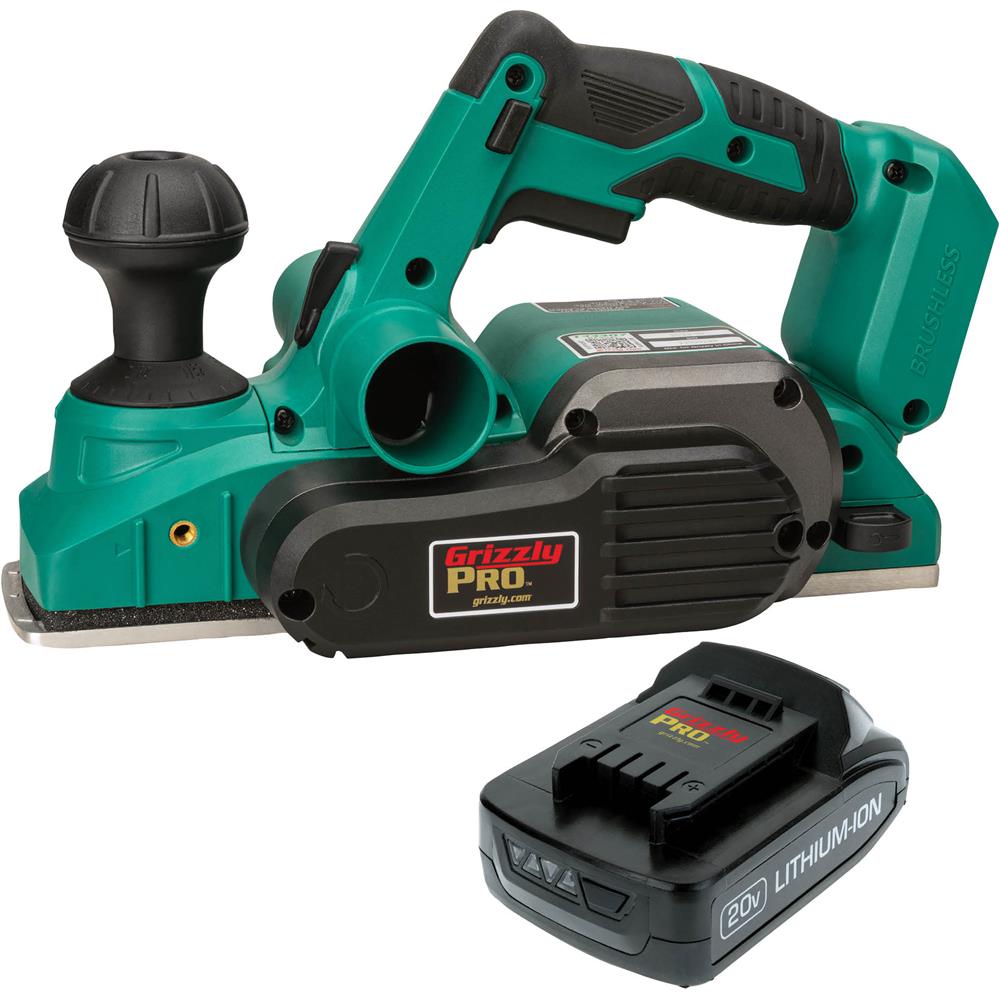 Grizzly PRO T33307X - 20V Brushless Handheld Planer with Li-Ion