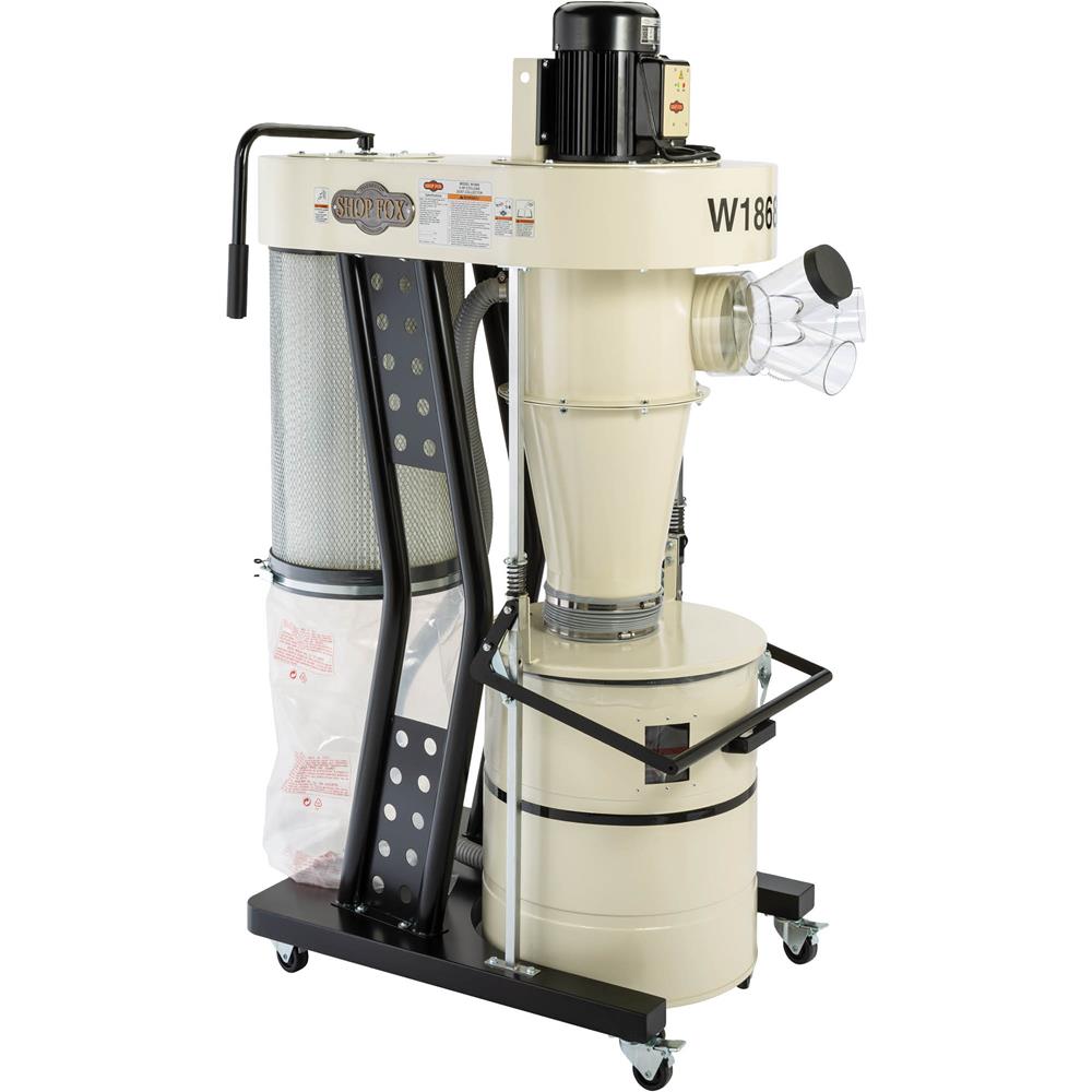 Shop Fox W1868 - 2 HP Portable Cyclone Dust Collector - Grizzly