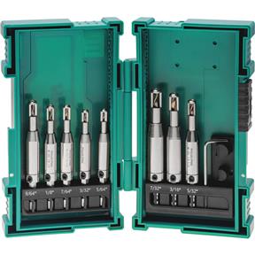 Grizzly PRO T34203 - 8-PC M2 HSS TiN Coated Hinge Bit Set