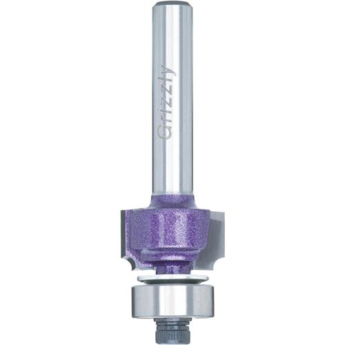 Image for Grizzly C1713Z - 1/16"r Anti-Kickback Roundover Bit, 1/4" Shank