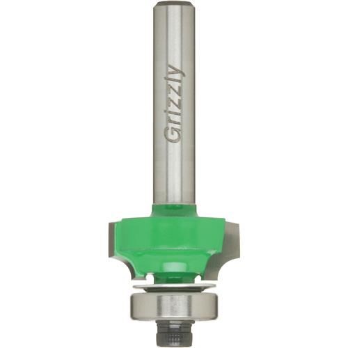 Image for Grizzly C1714 - 1/8"r Anti-Kickback Roundover Bit, 1/4" Shank