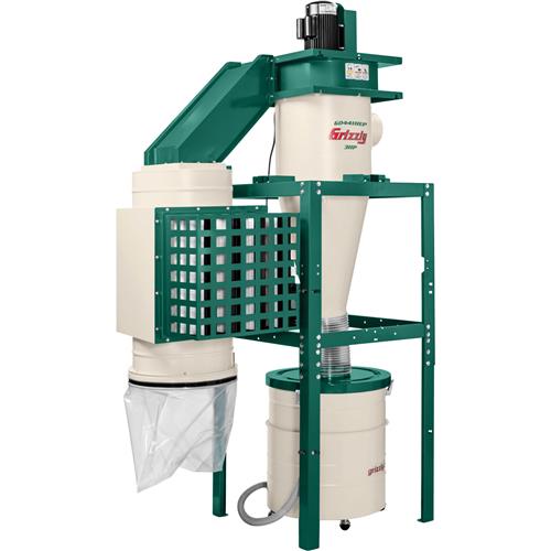 Image for Grizzly G0441HEP - 3 HP Dual-Filtration HEPA Cyclone Dust Collector