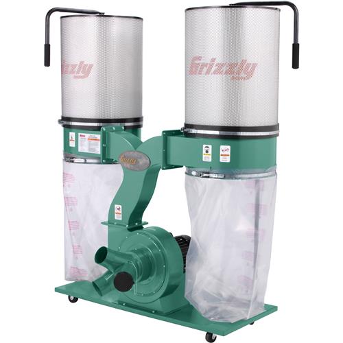 Image for Grizzly G0562 - 3 HP Double Canister Dust Collector