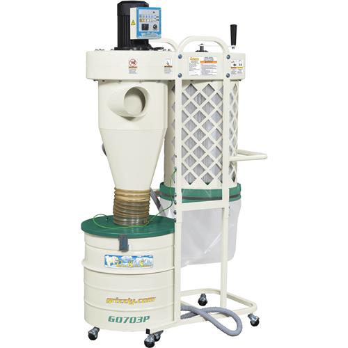 Image for Grizzly G0703P - 1-1/2 HP Cyclone Dust Collector - Polar Bear Series