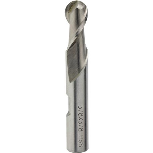 Image for Grizzly G9666 - Ball End Mills For Aluminum - 3/8" Dia., 3/4" Flute