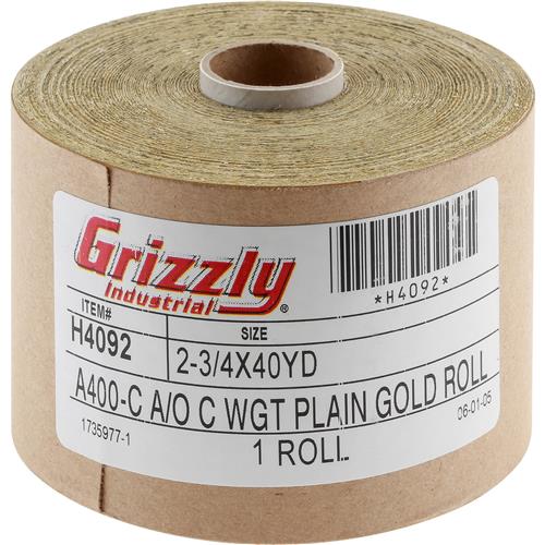 Image for Grizzly H4092 - 120' x 2-3/4" A/O Sanding Roll 400-C Grit