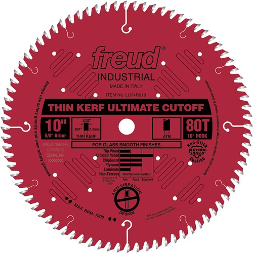 Image for Freud T24424 - 10" x 5/8" 80t ATB Crosscut Saw Blade