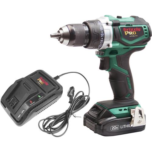 Image for Grizzly PRO T30290X1 - 20V Hammer Drill Kit with Li-Ion Battery & Charger