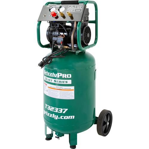 Image for Grizzly PRO T32337 - 20-Gallon Oil-Free Quiet Series Air Compressor