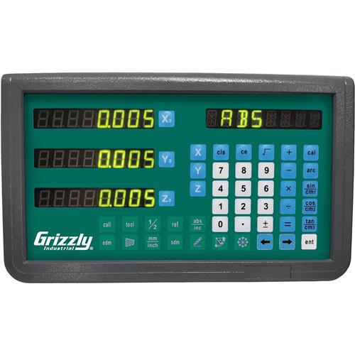 Image for Grizzly T33006 - 7-7/8" x 21-11/16" 2-Axis Mill DRO