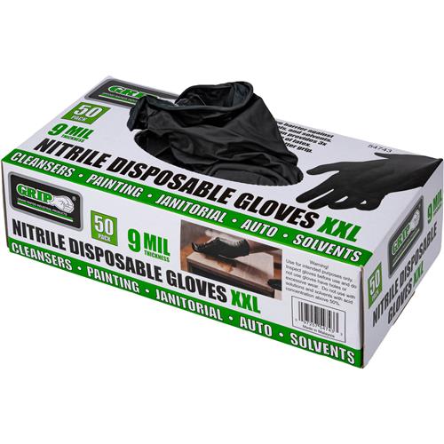 Image for GRIP T33437 - Nitrile Disposable Gloves, 50 Pk. - XX Large