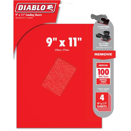 Image for 9" x 11" 100-Grit (Medium) Sanding Sheet 4 Pk