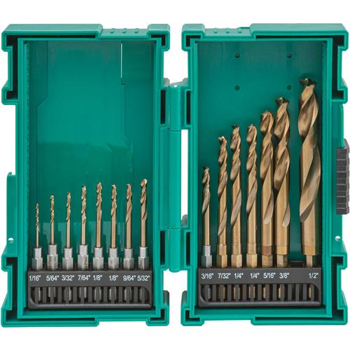 Image for M35 HSS Cobalt Quick-Release Hex Shank Drill Bit Set, 15 Pc.