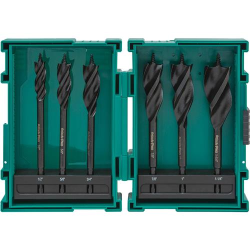 Image for Grizzly PRO T33847 - Three Flute Quick-Release Hex Shank Speed Boring Bit Set, 6 Pc.