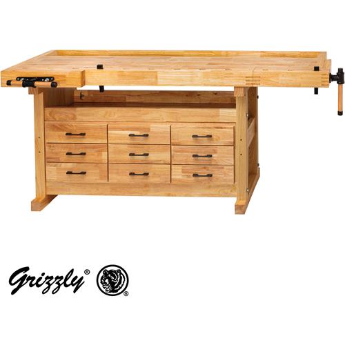 Image for Grizzly T34091 - 80" 9-Drawer Euro-Style Butcher Block Workbench