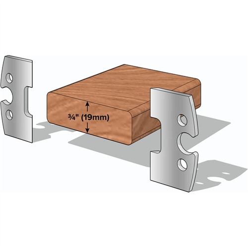 Image for Grizzly T34177 - 3/4" S4S Side Knives, 2-Pk.